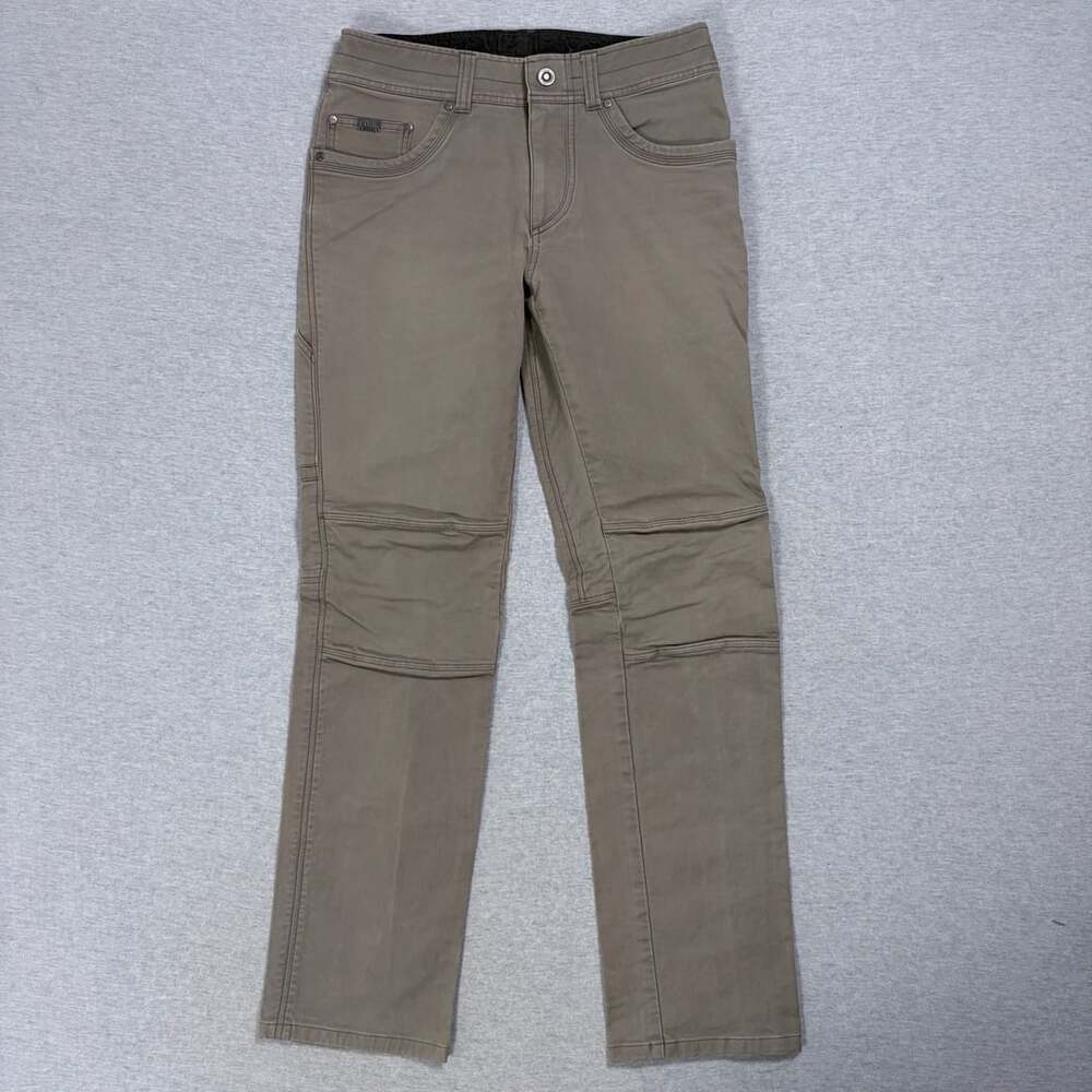 Kühl Rebel Pants Size 31x34 Tan Vintage Patina Dye Articulated Knees